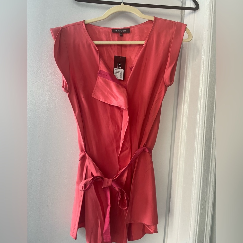 Lafayette 148 silk sleeveless blouse size 2 NWT